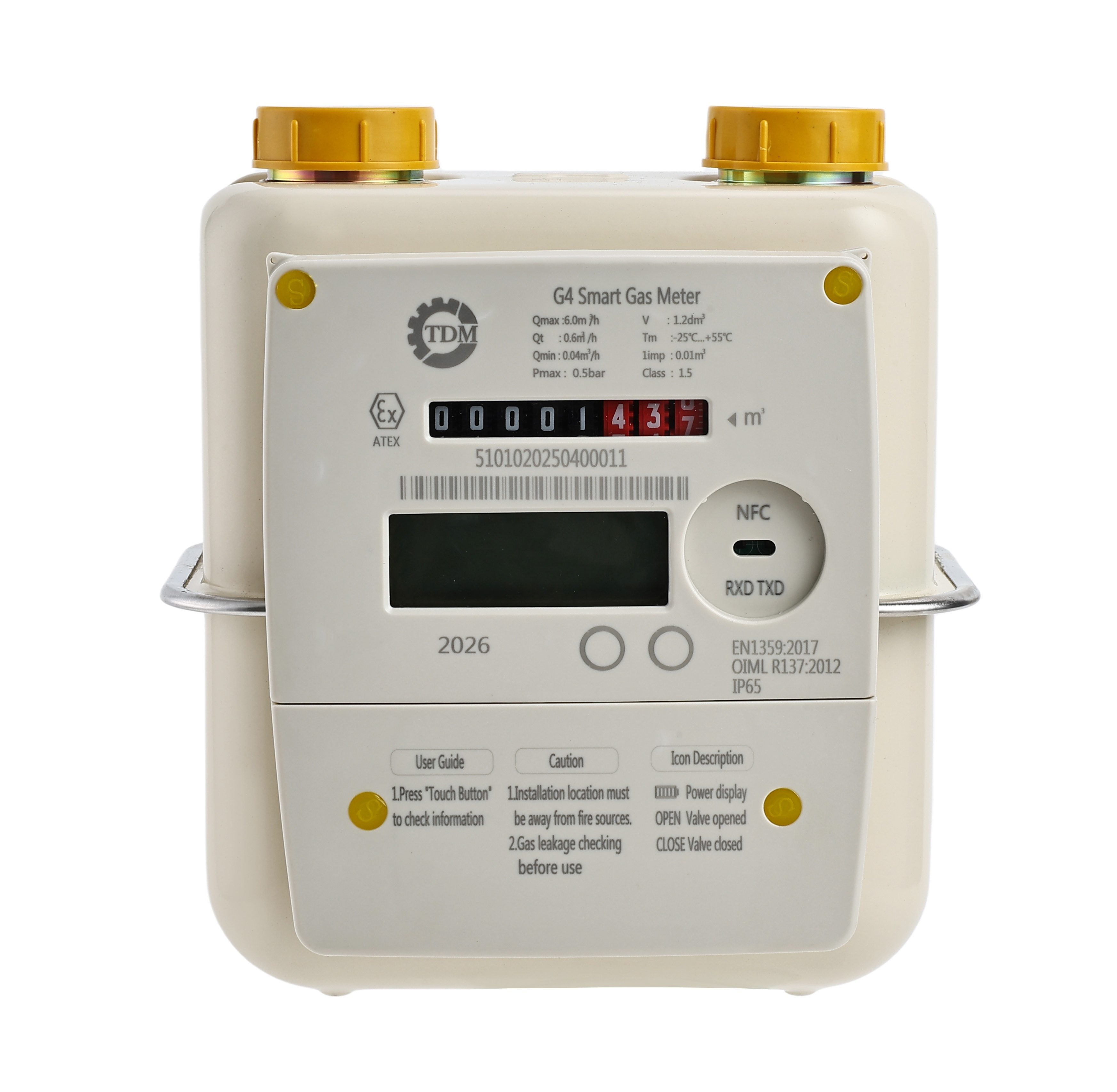 NFC/STS prepaid gas meter
